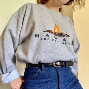 Vtg Hawaii Cropped Sweatshirt